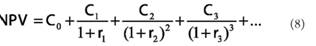 формула для вычисления NPV