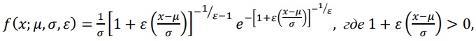 формула Плотность вероятности распределения