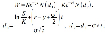 формула модель Блэка-Шоулза