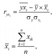 формула линейной корреляции